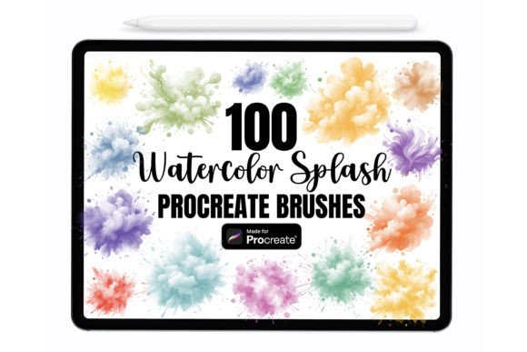 100 Watercolor Splash Procreate Brushes: Instant Organic Artistry