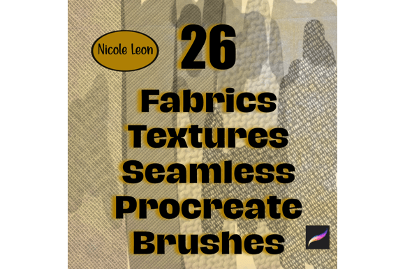 26 Fabric Seamless Procreate Brushes for Textile Design