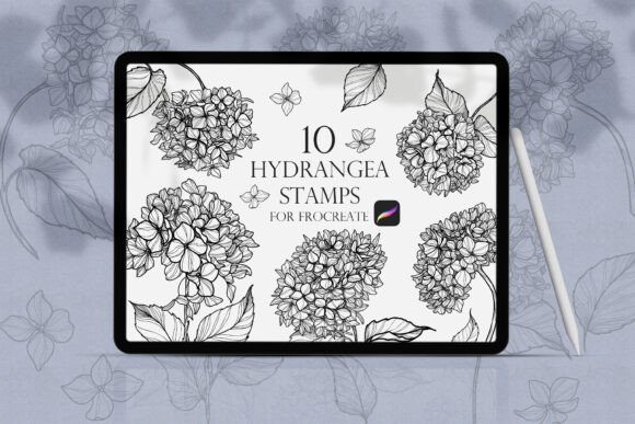 Bring Your Floral Visions to Life with Hydrangea Procreate Stamps