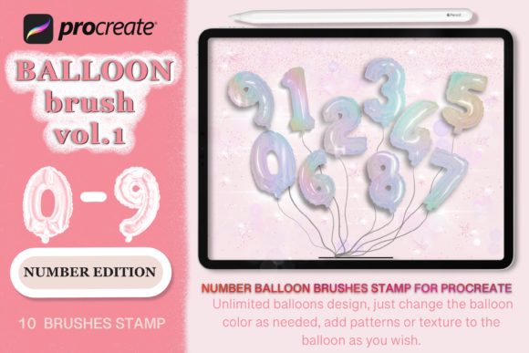 Crafting 3D Number Balloon Characters in Procreate