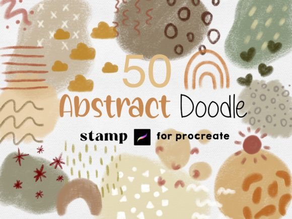 Elevate Your Art with Procreate Abstract Stamps Boho Pastel