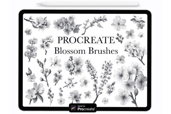 Elevate Your Digital Art with Procreate Floral Blossom Stamp Brushes