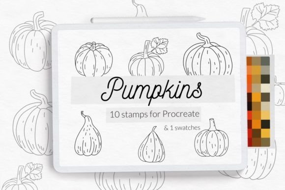 Harvesting Creativity: The Botanical Pumpkin Stamps for Procreate