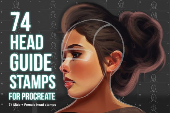 Master Digital Portraits with Head Guide Stamps for Procreate