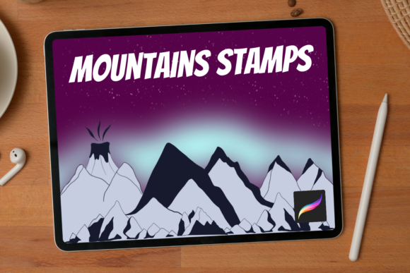 Mountains Procreate Stamps: Effortless Digital Landscapes