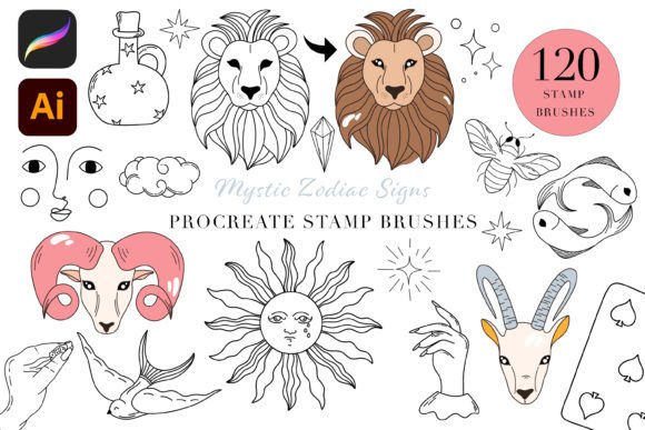 Mystical Magic Procreate Stamp Brushes: Unleash Enchanting Designs