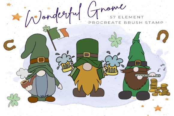 Procreate BrushStamp 57 Wonderful Gnome: A Whimsical Toolkit