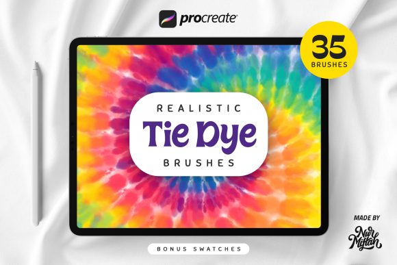Procreate Realistic Tie-Dye Brushes: Authentic Texture for Digital Art