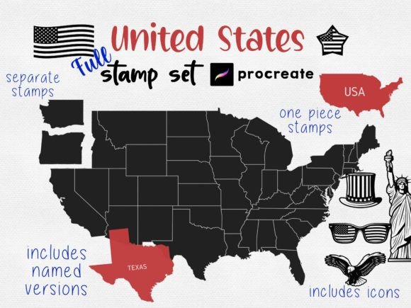 Procreate USA Map Stamps: A Toolkit for Visual Storytelling