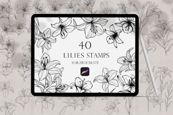 Transform Your Digital Canvas with Lilies Stamps Procreate