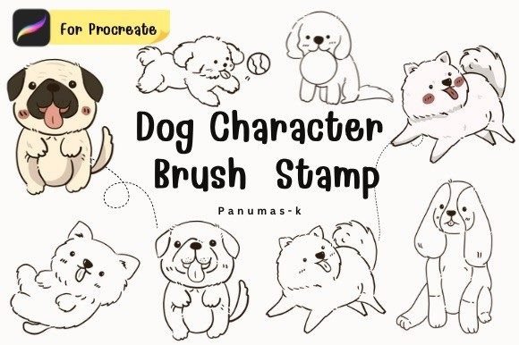 Unleash Playful Creativity with Doodle Dog Brush Stamp
