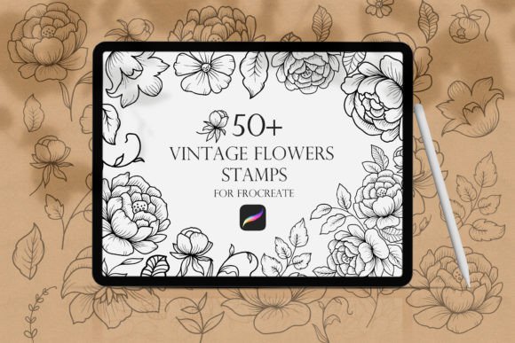 Vintage Flowers Procreate Stamps: Your Key to Timeless Floral Design